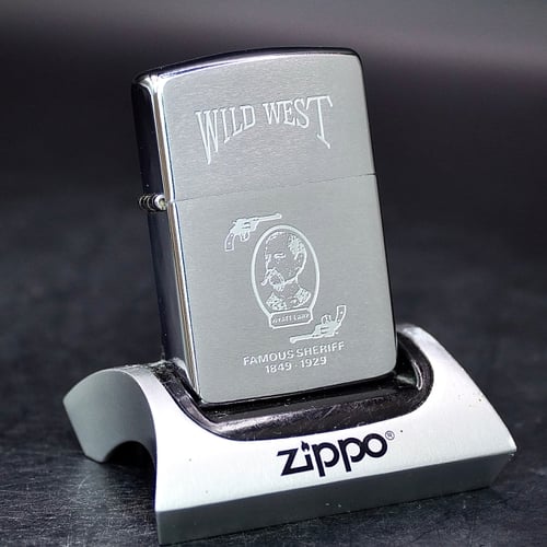 ZIPPO XƯA 1990 - HÀNG XƯA THẬP NIÊN 90s _ CHỦ ĐỀ WILD WEST FAMOUS SHERIFF