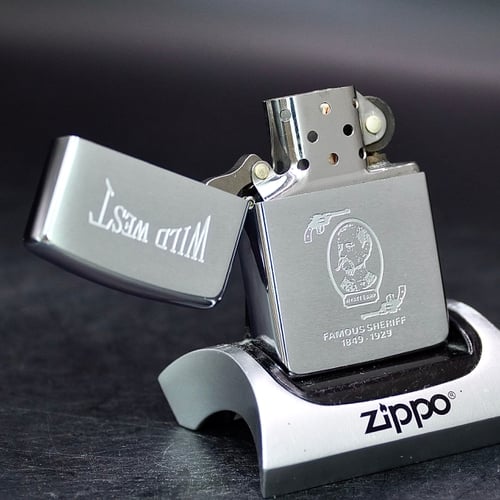 ZIPPO XƯA 1990 - HÀNG XƯA THẬP NIÊN 90s _ CHỦ ĐỀ WILD WEST FAMOUS SHERIFF