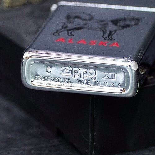 ZIPPO SLIM XƯA 1996 - HÀNG XƯA THẬP NIÊN 90s _ CHỦ ĐỀ CHÓ ALASKA