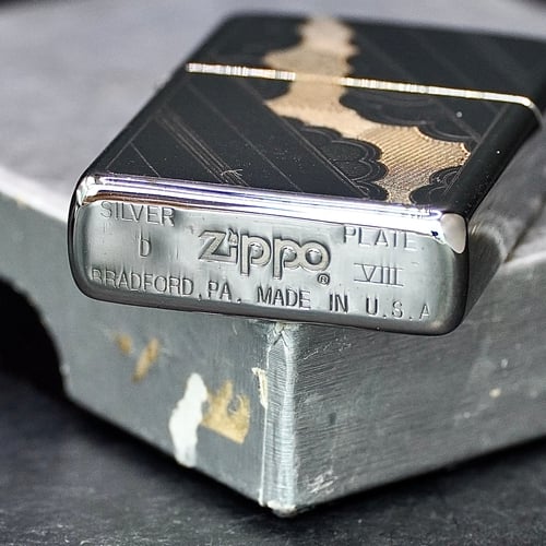 ZIPPO XƯA 1992 - HÀNG XƯA THẬP NIÊN 90s _ CHỦ ĐỀ HOA VĂN MẠ BẠC