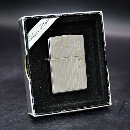 ZIPPO XƯA 1995 - HÀNG XƯA THẬP NIÊN 90s _ CHỦ ĐỀ HOA VĂN MẠ BẠC