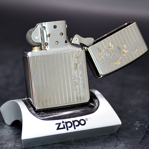 ZIPPO XƯA 1995 - HÀNG XƯA THẬP NIÊN 90s _ CHỦ ĐỀ HOA VĂN MẠ BẠC