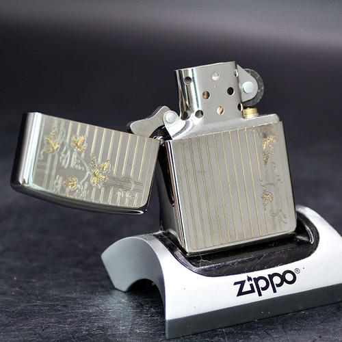 ZIPPO XƯA 1995 - HÀNG XƯA THẬP NIÊN 90s _ CHỦ ĐỀ HOA VĂN MẠ BẠC
