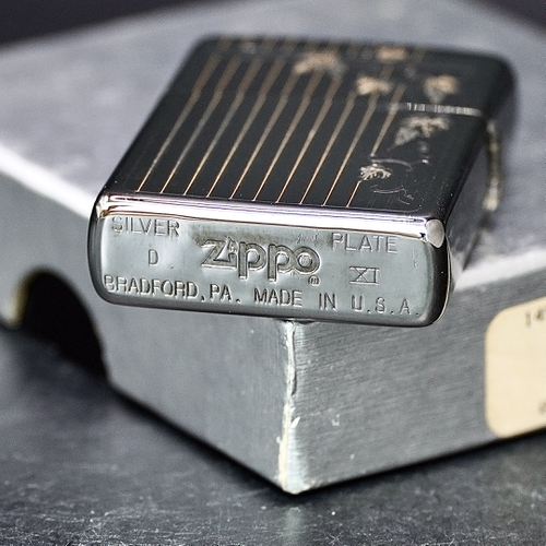 ZIPPO XƯA 1995 - HÀNG XƯA THẬP NIÊN 90s _ CHỦ ĐỀ HOA VĂN MẠ BẠC