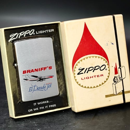 ZIPPO XƯA 1961 - HÀNG XƯA THẬP NIÊN 60s _ CHỦ ĐỀ BRANIFF’S EL DORADO JET