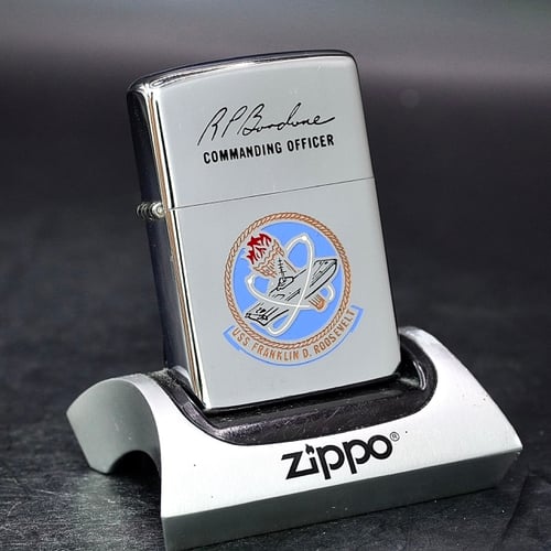 ZIPPO XƯA 1976 - HÀNG XƯA THẬP NIÊN 70s _ CHỦ ĐỀ TÀU CHIẾN FRANKLIN D.ROOSEVELT