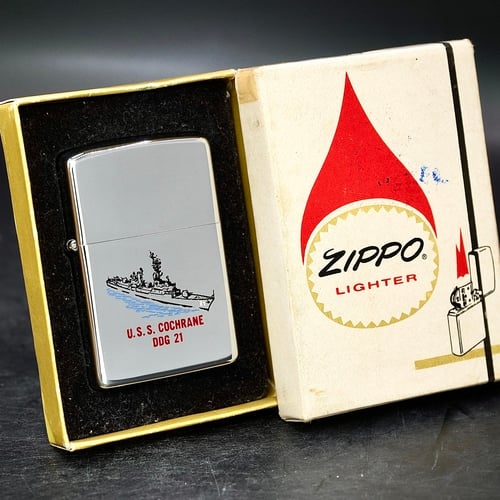 ZIPPO XƯA 1978 - HÀNG XƯA THẬP NIÊN 70s _ CHỦ ĐỀ TÀU CHIẾN COCHRANE DDG 21