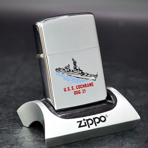 ZIPPO XƯA 1978 - HÀNG XƯA THẬP NIÊN 70s _ CHỦ ĐỀ TÀU CHIẾN COCHRANE DDG 21