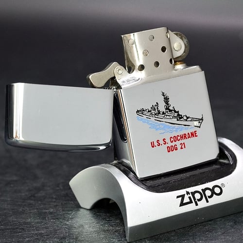 ZIPPO XƯA 1978 - HÀNG XƯA THẬP NIÊN 70s _ CHỦ ĐỀ TÀU CHIẾN COCHRANE DDG 21