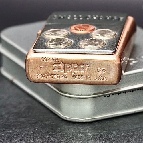 ZIPPO XƯA 2003 - HÀNG XƯA 2000s _ CHỦ ĐỀ ĐỒNG ĐỎ ĐẶC BIỆT