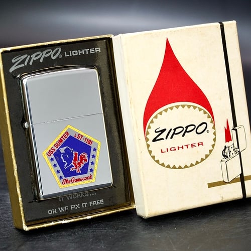 ZIPPO XƯA 1970 - HÀNG XƯA THẬP NIÊN 70s _ CHỦ ĐỀ LOGO TÀU CHIẾN SUMTER LST 1181