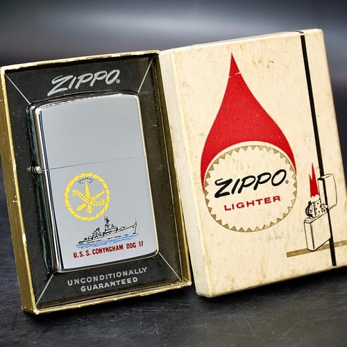 ZIPPO XƯA 1977 - HÀNG XƯA THẬP NIÊN 70s _ CHỦ ĐỀ TÀU CHIẾN CONYNGHAM DDG 17