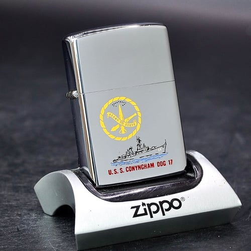 ZIPPO XƯA 1977 - HÀNG XƯA THẬP NIÊN 70s _ CHỦ ĐỀ TÀU CHIẾN CONYNGHAM DDG 17
