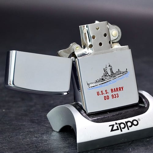 ZIPPO XƯA 1977 - HÀNG XƯA THẬP NIÊN 70s _ CHỦ ĐỀ TÀU CHIẾN BARRY DD 933
