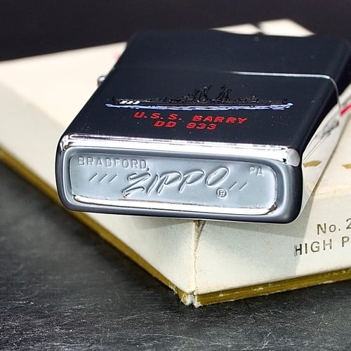 ZIPPO XƯA 1977 - HÀNG XƯA THẬP NIÊN 70s _ CHỦ ĐỀ TÀU CHIẾN BARRY DD 933