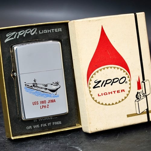 ZIPPO XƯA 1976 - HÀNG XƯA THẬP NIÊN 70s _ CHỦ ĐỀ TÀU CHIẾN IWO JIMA
