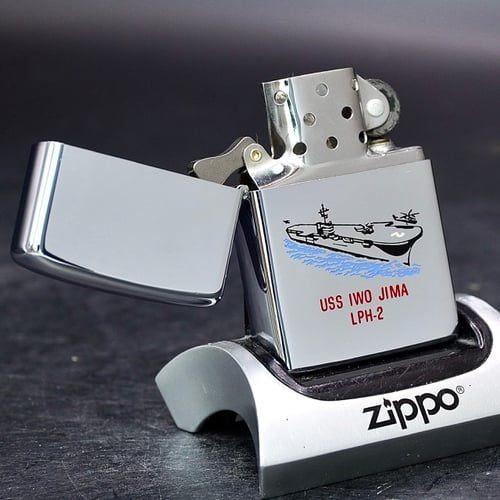 ZIPPO XƯA 1976 - HÀNG XƯA THẬP NIÊN 70s _ CHỦ ĐỀ TÀU CHIẾN IWO JIMA