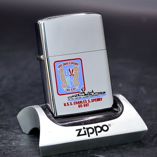 ZIPPO XƯA 1972 - HÀNG XƯA THẬP NIÊN 70s _ CHỦ ĐỀ TÀU CHIẾN SPERRY DD 697