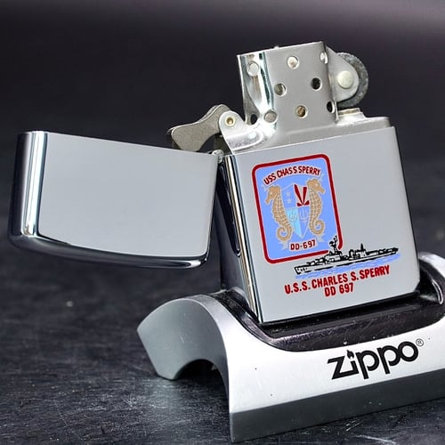 ZIPPO XƯA 1972 - HÀNG XƯA THẬP NIÊN 70s _ CHỦ ĐỀ TÀU CHIẾN SPERRY DD 697
