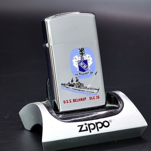 ZIPPO XƯA 1974 - HÀNG XƯA THẬP NIÊN 70s _ CHỦ ĐỀ TÀU CHIẾN BELKNAP DLG 26