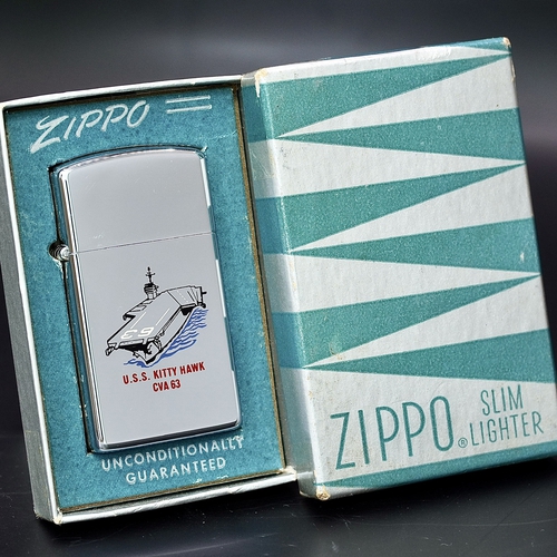 ZIPPO XƯA 1960 - HÀNG XƯA THẬP NIÊN 60s _ CHỦ ĐỀ TÀU CHIẾN KITTY HAWK CVA 63