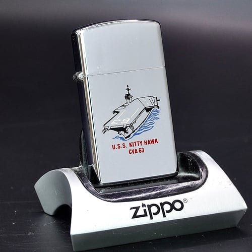 ZIPPO XƯA 1960 - HÀNG XƯA THẬP NIÊN 60s _ CHỦ ĐỀ TÀU CHIẾN KITTY HAWK CVA 63