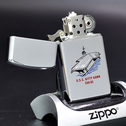 ZIPPO XƯA 1960 - HÀNG XƯA THẬP NIÊN 60s _ CHỦ ĐỀ TÀU CHIẾN KITTY HAWK CVA 63