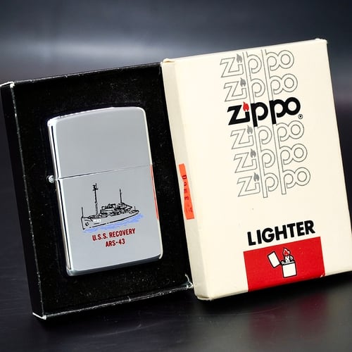 ZIPPO XƯA 1981 - HÀNG XƯA THẬP NIÊN 80s _ CHỦ ĐỀ TÀU CHIẾN RECOVERY ARS-43