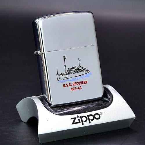 ZIPPO XƯA 1981 - HÀNG XƯA THẬP NIÊN 80s _ CHỦ ĐỀ TÀU CHIẾN RECOVERY ARS-43