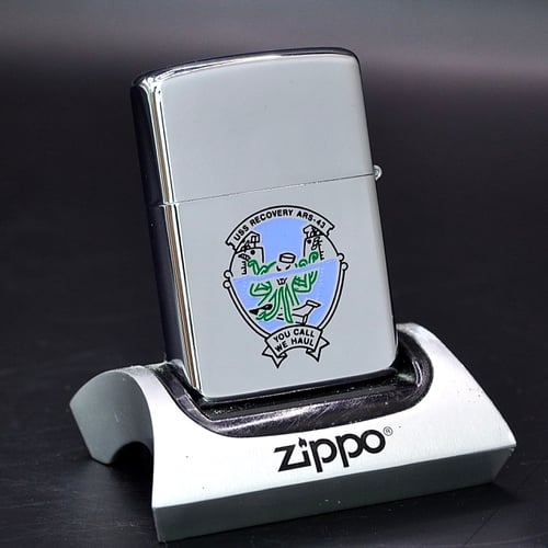 ZIPPO XƯA 1981 - HÀNG XƯA THẬP NIÊN 80s _ CHỦ ĐỀ TÀU CHIẾN RECOVERY ARS-43