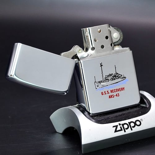 ZIPPO XƯA 1981 - HÀNG XƯA THẬP NIÊN 80s _ CHỦ ĐỀ TÀU CHIẾN RECOVERY ARS-43