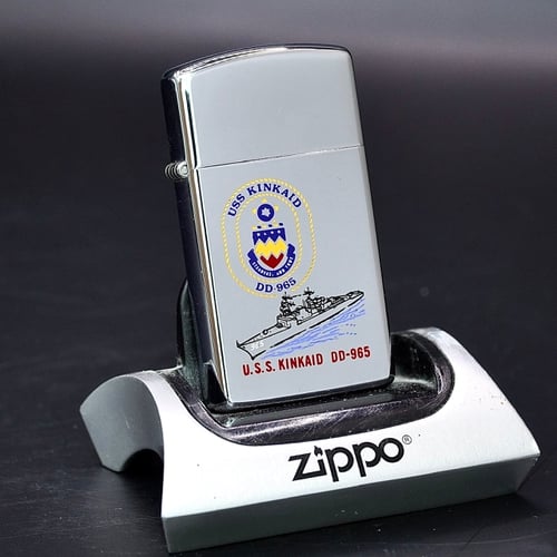 ZIPPO XƯA 1983 - HÀNG XƯA THẬP NIÊN 80s _ CHỦ ĐỀ TÀU CHIẾN KINKAID DD-965