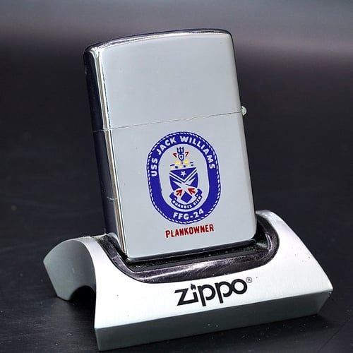 ZIPPO XƯA 1982 - HÀNG XƯA THẬP NIÊN 80s _ CHỦ ĐỀ TÀU CHIẾN JACK WILLIAMS FFG-24