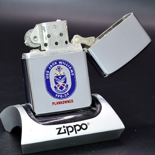 ZIPPO XƯA 1982 - HÀNG XƯA THẬP NIÊN 80s _ CHỦ ĐỀ TÀU CHIẾN JACK WILLIAMS FFG-24