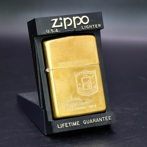 ZIPPO XƯA 32-90 - HÀNG XƯA THẬP NIÊN 90s _ CHỦ ĐỀ TÀU CHIẾN DUBUQUE LPD-8