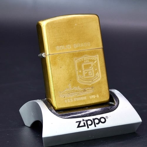 ZIPPO XƯA 32-90 - HÀNG XƯA THẬP NIÊN 90s _ CHỦ ĐỀ TÀU CHIẾN DUBUQUE LPD-8