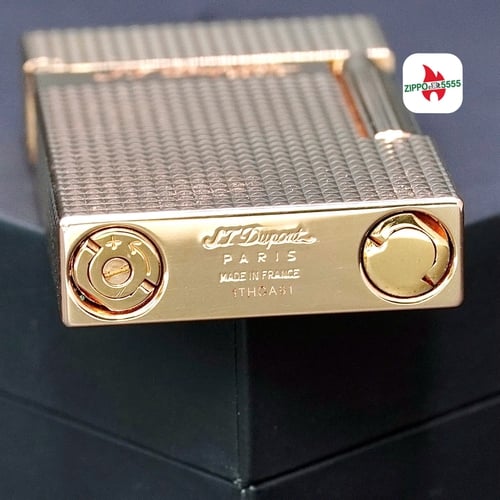 S.T. Dupont Ligne 2 form cao. Toàn thân mạ vàng Hồng Vân kim cương