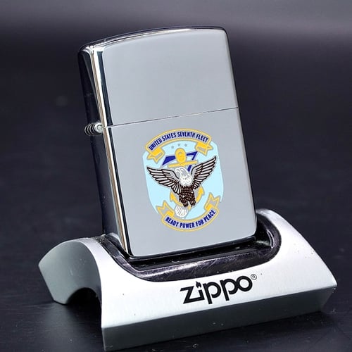 ZIPPO XƯA 1988 - HÀNG XƯA THẬP NIÊN 80s _ CHỦ ĐỀ HUY HIỆU HẠM ĐỘI HẢI QUÂN MỸ