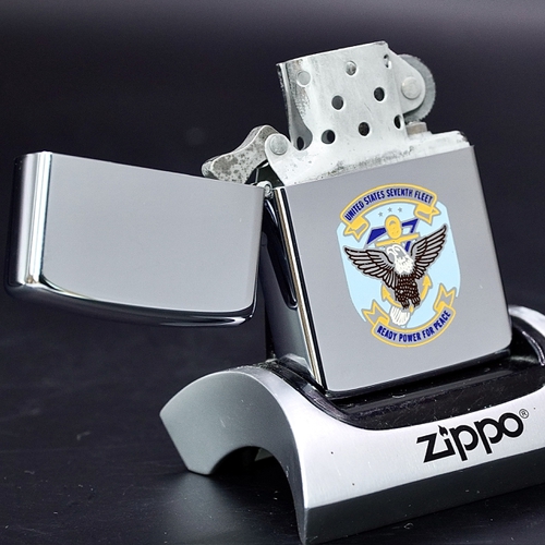 ZIPPO XƯA 1988 - HÀNG XƯA THẬP NIÊN 80s _ CHỦ ĐỀ HUY HIỆU HẠM ĐỘI HẢI QUÂN MỸ
