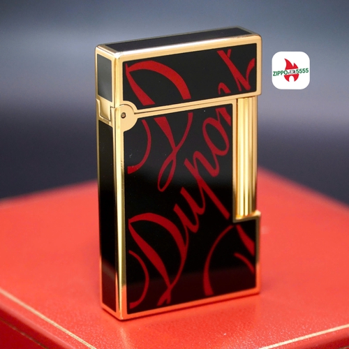 - Mẫu ST DuPont chính hãng 2 ligne dòng form cao khảm Men hoạ tiết chữ DuPont đỏ sang trọng.