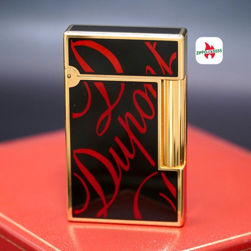 - Mẫu ST DuPont chính hãng 2 ligne dòng form cao khảm Men hoạ tiết chữ DuPont đỏ sang trọng.