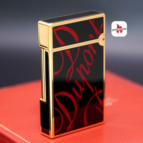 - Mẫu ST DuPont chính hãng 2 ligne dòng form cao khảm Men hoạ tiết chữ DuPont đỏ sang trọng.