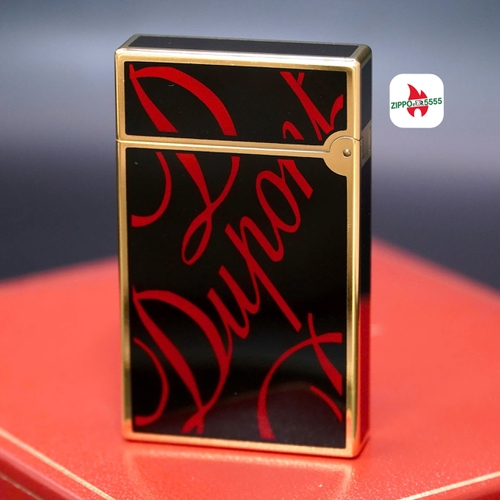 - Mẫu ST DuPont chính hãng 2 ligne dòng form cao khảm Men hoạ tiết chữ DuPont đỏ sang trọng.