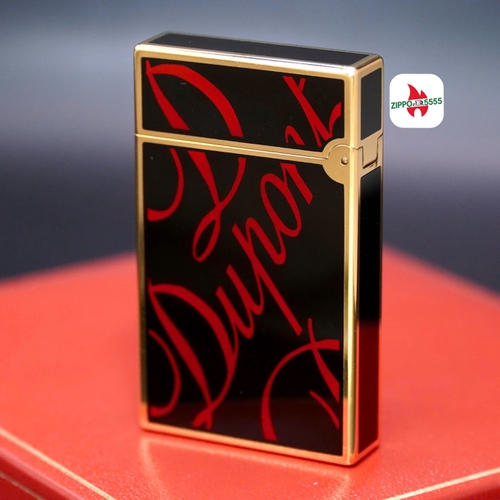 - Mẫu ST DuPont chính hãng 2 ligne dòng form cao khảm Men hoạ tiết chữ DuPont đỏ sang trọng.