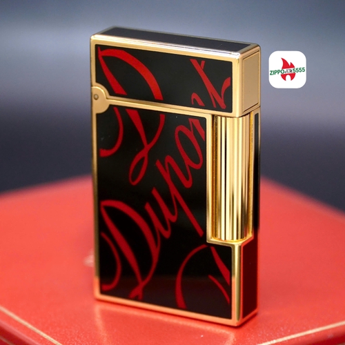 - Mẫu ST DuPont chính hãng 2 ligne dòng form cao khảm Men hoạ tiết chữ DuPont đỏ sang trọng.