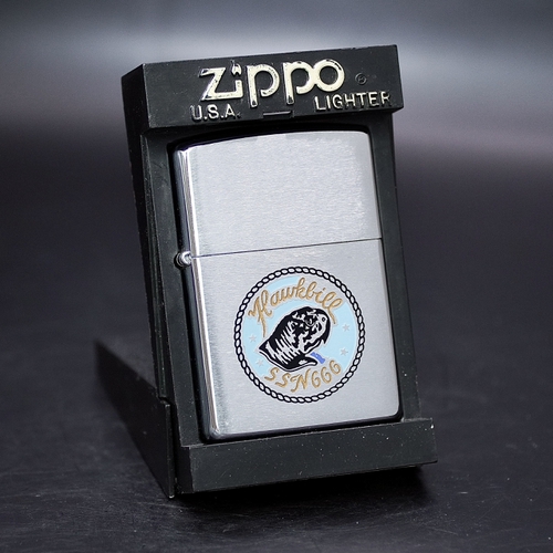 ZIPPO XƯA 1999 - HÀNG XƯA THẬP NIÊN 90s _ CHỦ ĐỀ LOGO TÀU NGẦM HAWKBILL SSN666