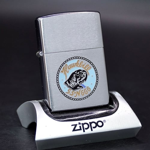 ZIPPO XƯA 1999 - HÀNG XƯA THẬP NIÊN 90s _ CHỦ ĐỀ LOGO TÀU NGẦM HAWKBILL SSN666