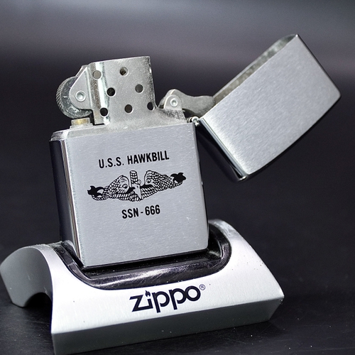 ZIPPO XƯA 1999 - HÀNG XƯA THẬP NIÊN 90s _ CHỦ ĐỀ LOGO TÀU NGẦM HAWKBILL SSN666