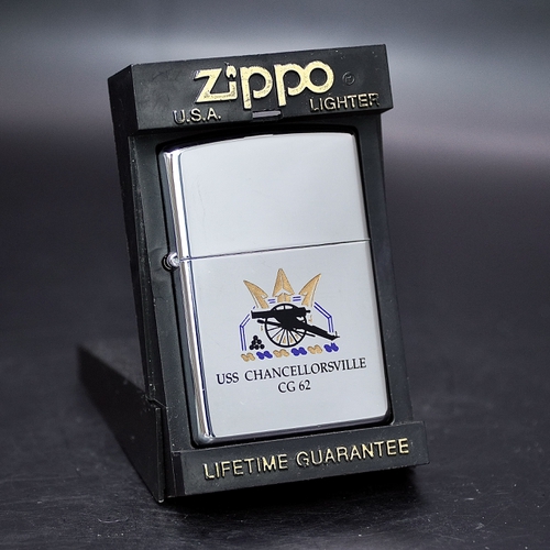 ZIPPO XƯA 1999 - HÀNG XƯA THẬP NIÊN 90s _ CHỦ ĐỀ LOGO TÀU CHIẾN CHANCELLORSVILLE