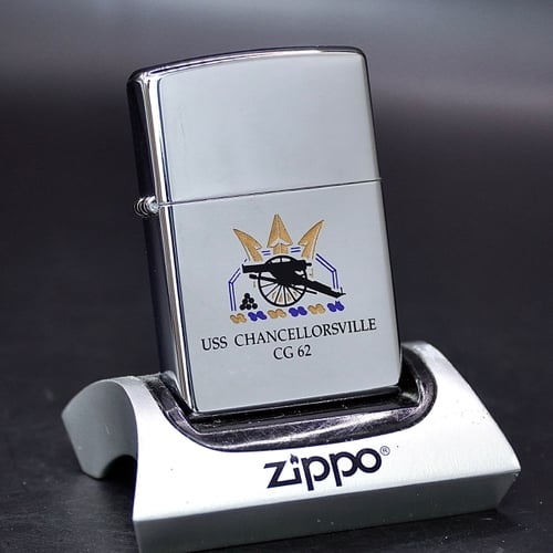 ZIPPO XƯA 1999 - HÀNG XƯA THẬP NIÊN 90s _ CHỦ ĐỀ LOGO TÀU CHIẾN CHANCELLORSVILLE